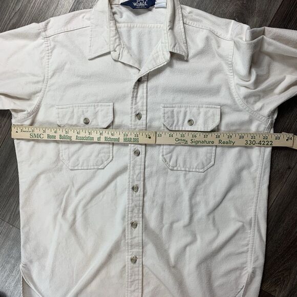 Vintage Woolrich Chamois Button Up Shirt Size L Shacket Outdoor - Picture 4 of 6